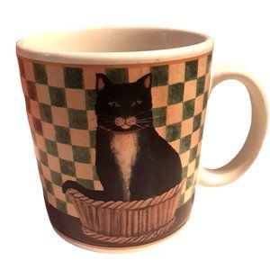 Oneida Country Kitties Stoneware Coffee Mug Cup Black Cat 10 Oz David C Brown